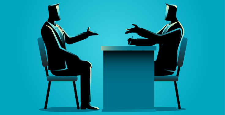 Man Interviewing an Applicant