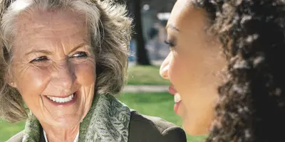 Home Manager talking to a resident